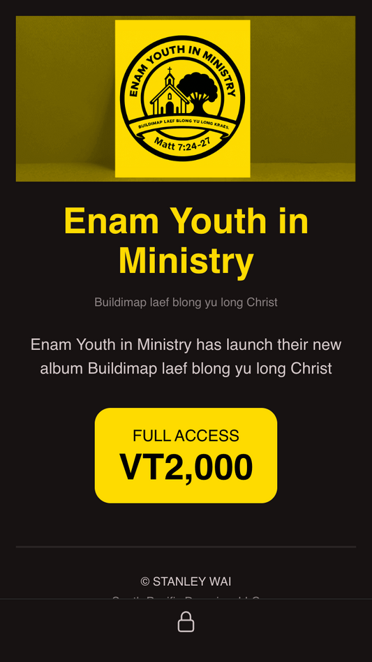 Enam Youth in Ministry - Buildimap laef blong yu long Christ