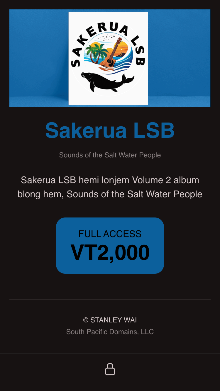 Sakerua LSB - Sounds of the Salt Water People